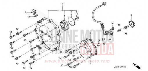 RIGHT CRANKCASE COVER CB1300SA5 de 2005